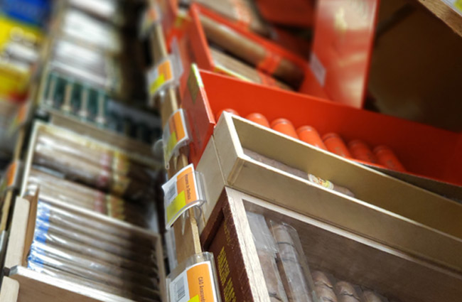 Inside the Smokin Joes humidor