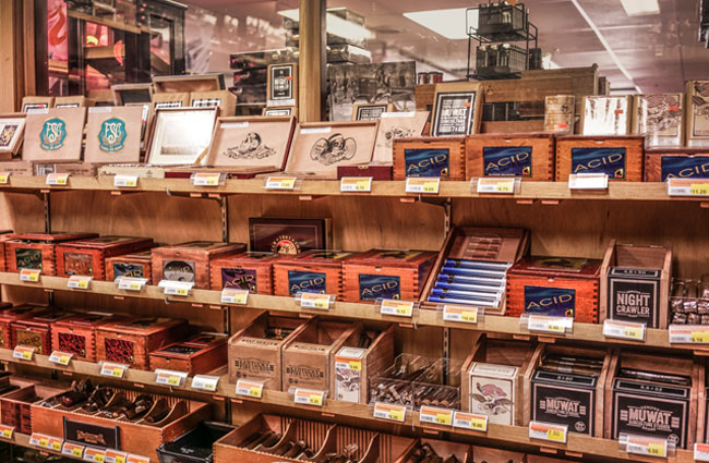 Inside the Smokin Joes humidor